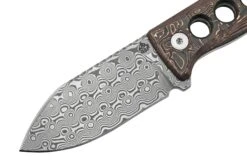 QSP Knife Canary QS141-F Damascus, Copper Foil Carbon Fibre, Cuchillo De Cuello -Böker Ventas QS141 F 03 qsp