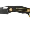 Real Steel Shade 7914 Black Black Gold Karambit Navaja, Poltergeist Design