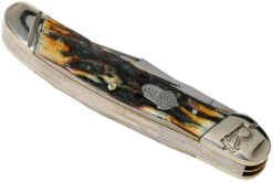 Rough Ryder Copperhead Cinnamon Stag RR2161 Damascus Navaja Slipjoint -Böker Ventas RY2161 04 rough ryder