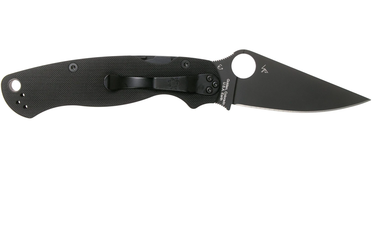 Spyderco Paramilitary 2 C81GPBK2 G10 Navaja, Hoja Negra 4 Spyderco Paramilitary 2 C81GPBK2 G10 Navaja, Hoja Negra - Imagen 2