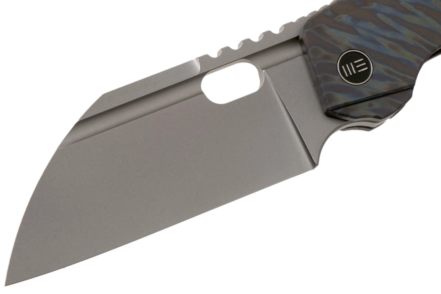 WE Knife Roxi 3 WE19072-3 Tiger Stripe Flamed Titanium Navaja, Diseño Todd Knife & Tool 5 WE Knife Roxi 3 WE19072-3 Tiger Stripe Flamed Titanium Navaja, Diseño Todd Knife & Tool - Imagen 3