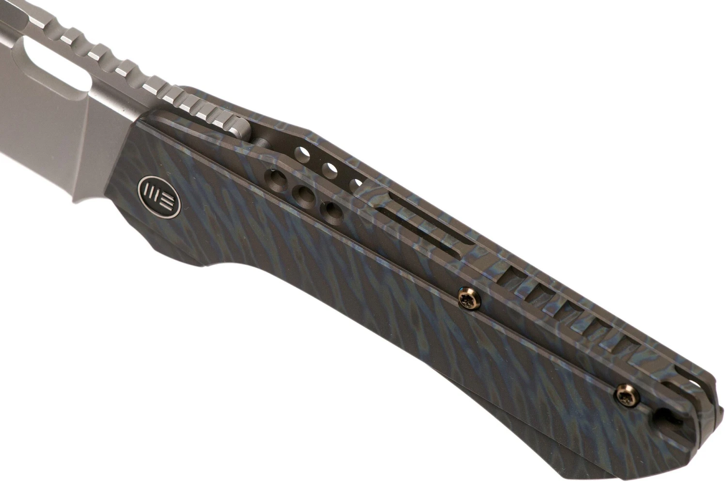 WE Knife Roxi 3 WE19072-3 Tiger Stripe Flamed Titanium Navaja, Diseño Todd Knife & Tool 9 WE Knife Roxi 3 WE19072-3 Tiger Stripe Flamed Titanium Navaja, Diseño Todd Knife & Tool - Imagen 7