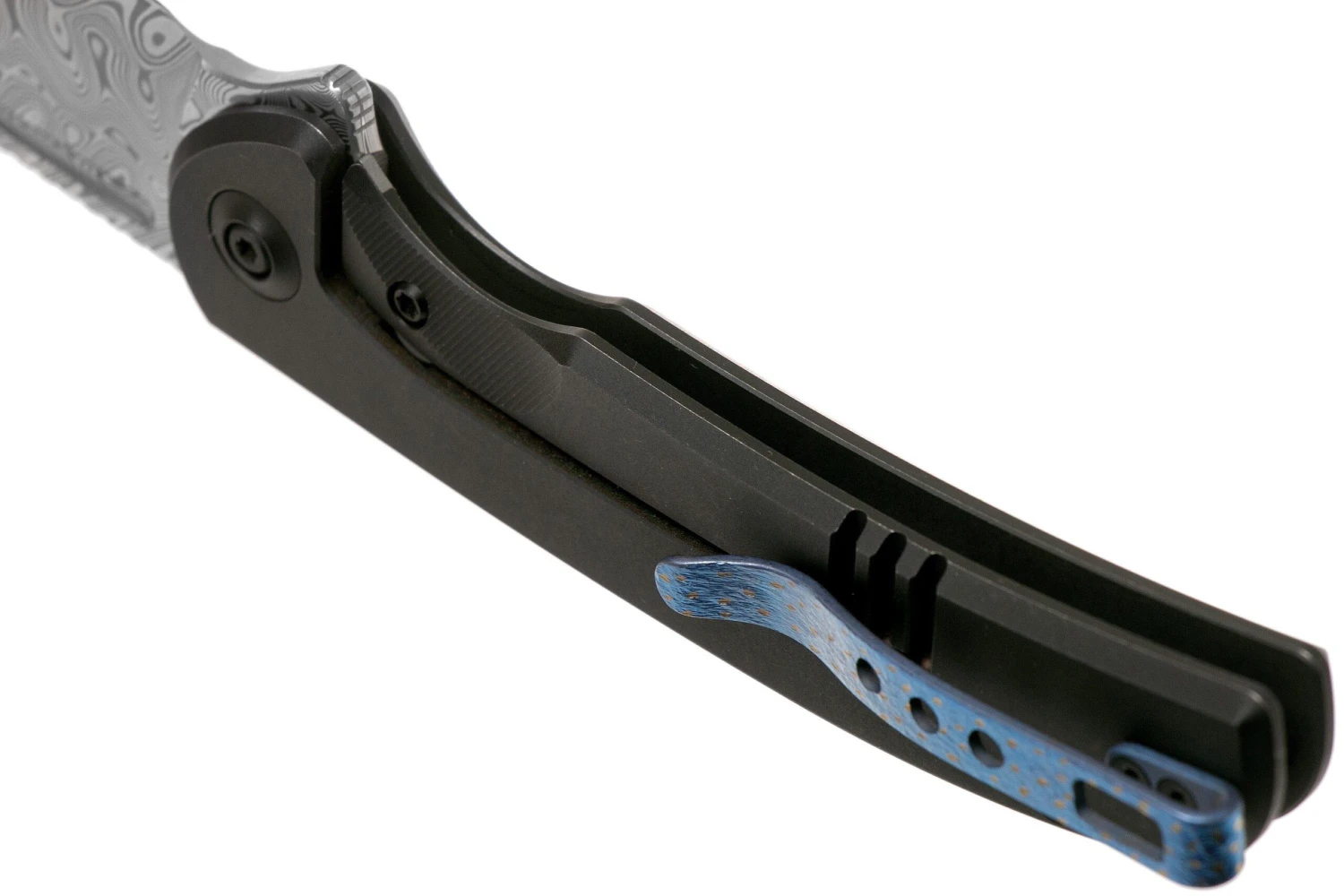 WE Knife Beacon WE20061B-DS1 Damasteel, Black Titanium Navaja 7 WE Knife Beacon WE20061B-DS1 Damasteel, Black Titanium Navaja - Imagen 5