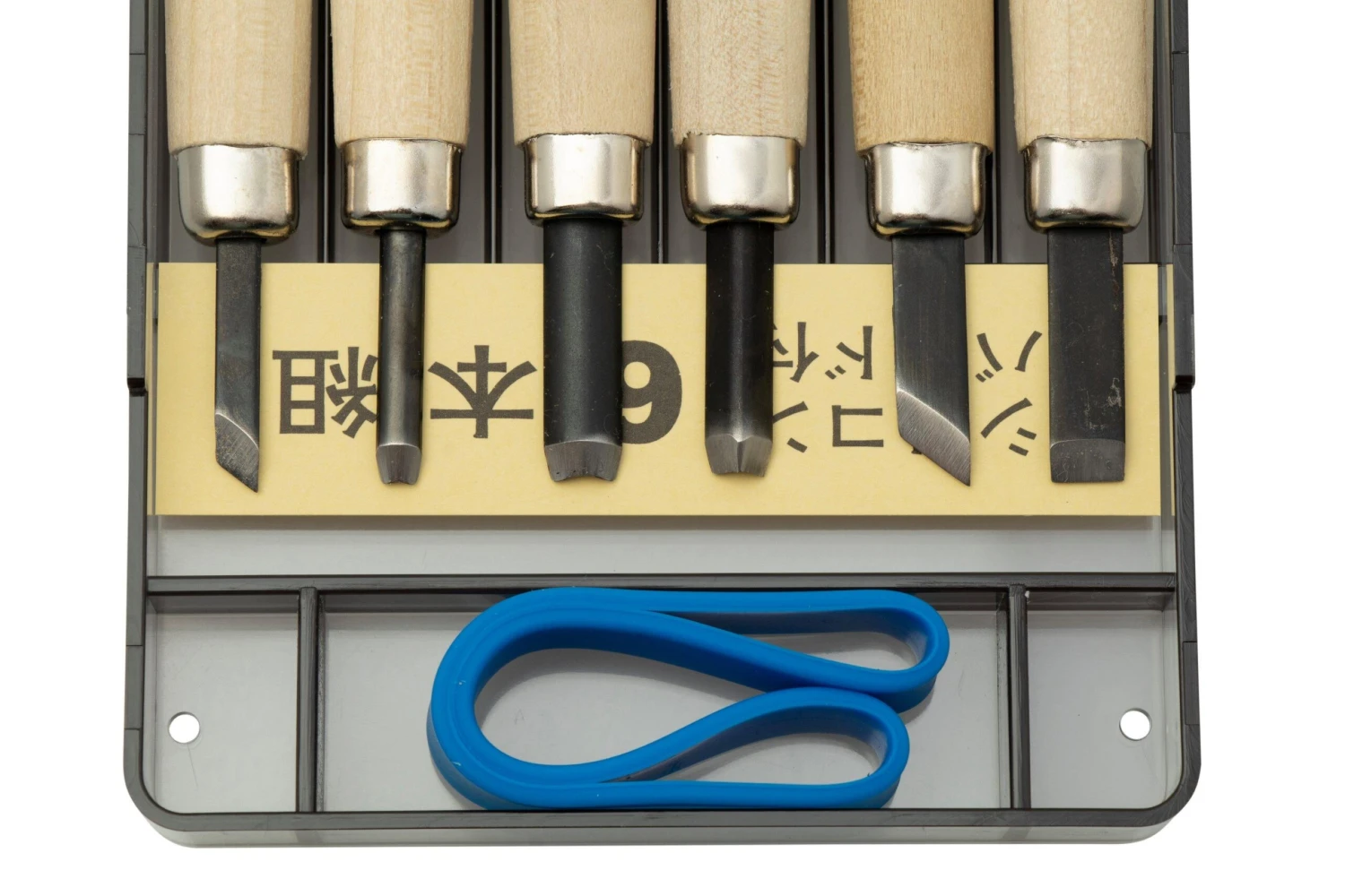 Yoshiharu KL-6 Maruichi Cuchillos Japoneses Para Tallar Madera, Juego De 6 En Estuche De Plástico 5 Yoshiharu KL-6 Maruichi Cuchillos Japoneses Para Tallar Madera, Juego De 6 En Estuche De Plástico - Imagen 3